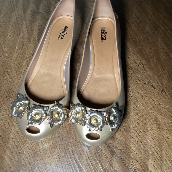 Melissa Jelly Ballet Flats Ultra girl Flower Chrome  - Picture 2 of 5